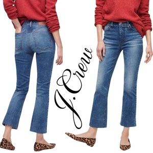 J. Crew, Billie Demi Boot Crop Jeans, Raw Hem
